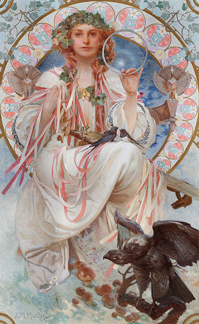 Portrait of Josephine Crane Bradley as Slavia Alphonse Mucha